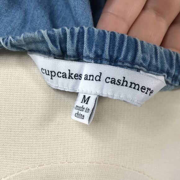 Cupcakes and Cashmere • Bishop Chambray Off The Shoulder Top - Picture 5 of 6